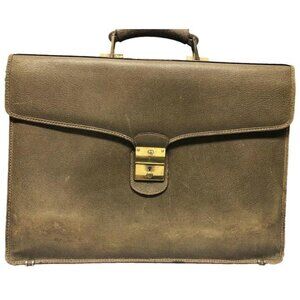 Gucci GG Supreme Brown Leather Briefcase/Portfolio